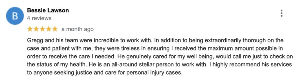 Client Review for attorney Greg Hollander
